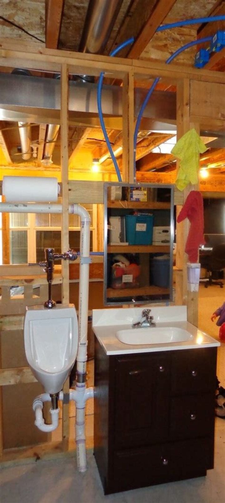 Can you install a urinal in a house?