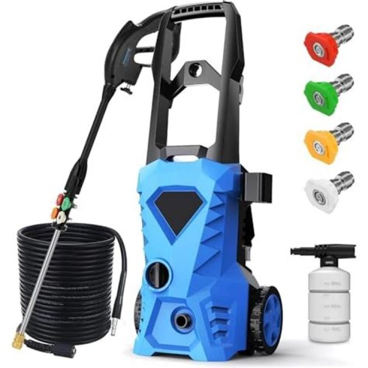 Can you lay a pressure washer on its side?