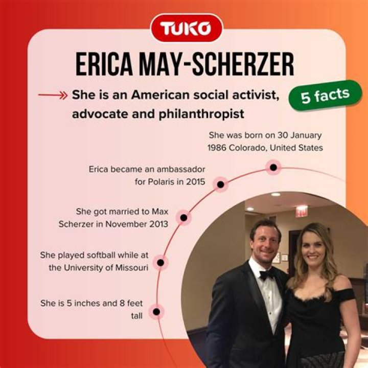Erica May-Scherzer height: How tall is Erica May-Scherzer?