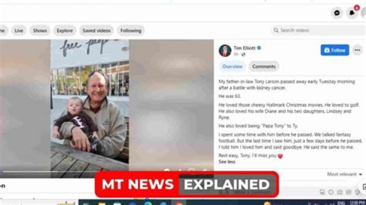 
How did Tony Larson die? Tim Elliott’s father in law cause of death Explained 