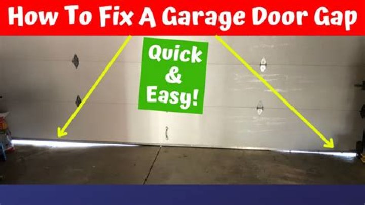 How do I fix the gap on my garage door?
