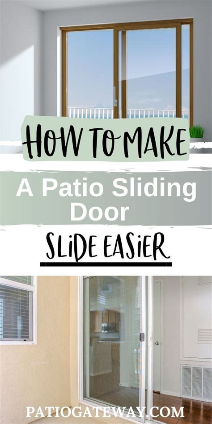 How do I make my sliding patio door slide easier?