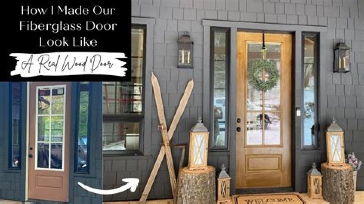 How do you make a fiberglass door look like wood?