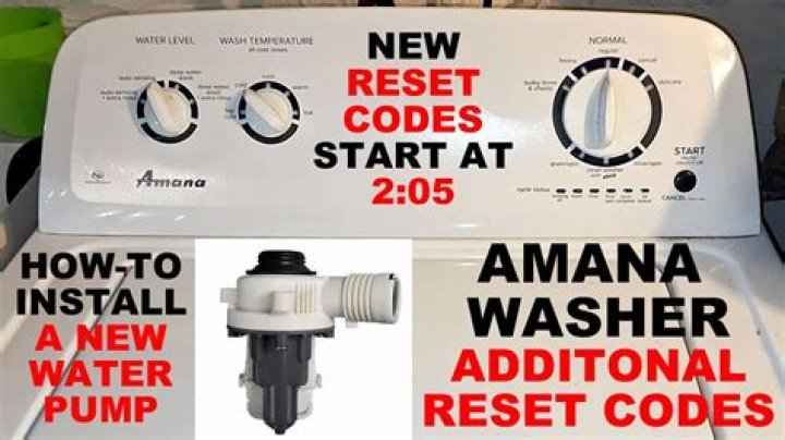 How do you reset a Amana washer?