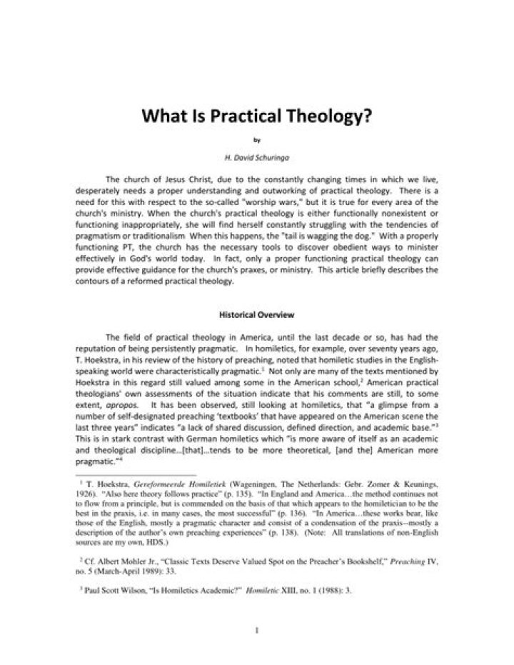 What is practical theology?