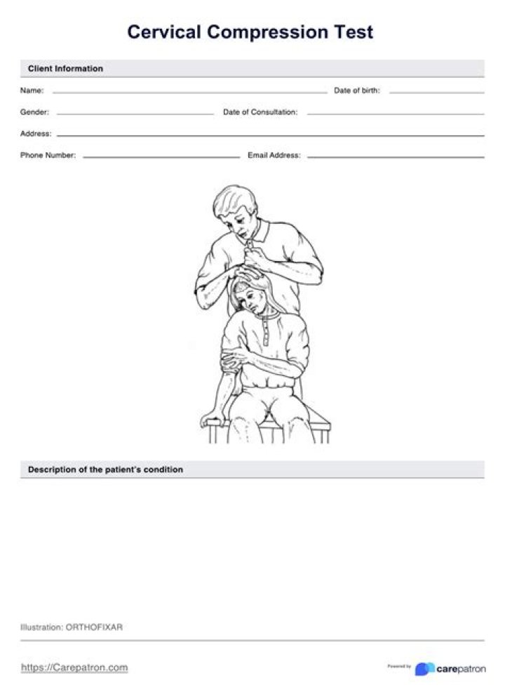 What is the cervical compression test?