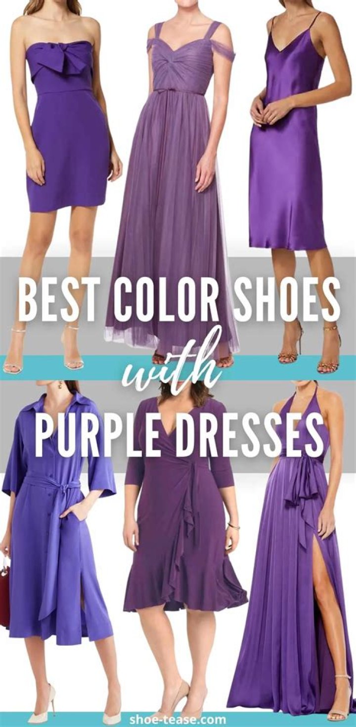 What shoes go with dark purple dress?